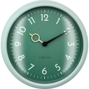 Hodiny NeXtime, Nástěnné hodiny Golden HourWall zelené - Formadore