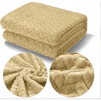 Prostěradlo Přehoz / Deka na postel s prolisovaným vzorem rybí kosti 200x220 cm