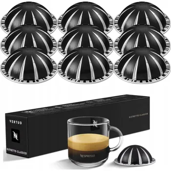 Kapsle do NESPRESSO Vertuo Ristretto Classico 25ml, ČERNÁ, Intenzivní KÁVA