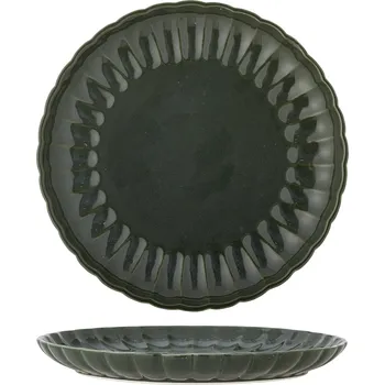 Talíř Bloomingville, Jídelní talíř Latina 27 cm tmavě zelený - Formadore