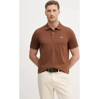 Pánské oblečení Bavlněné polo tričko Gant 2210. hnědá 88X, vel. XL