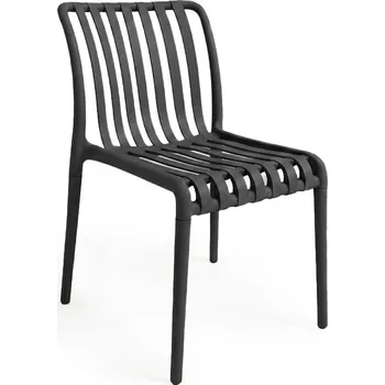 Jídelní židle Plastová židle TREGO, antracitová