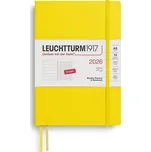 Leuchtturm 1917, Týdenní plánovač s linkovaným poznámkovým blokem v měkké vazbě Leuchtturm 1917 2026 EN A5, citronový - Formadore
