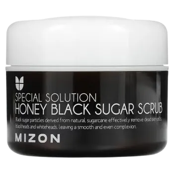 Pleťový peeling MIZON Čistící peeling s černým cukrem a medem Honey Black Sugar Scrub 90 g
