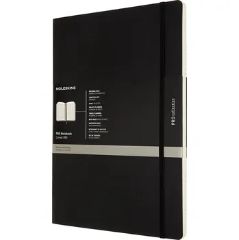 Diář Moleskine, Linkovaný zápisník Moleskine Pro měkká vazba A4 192 stran černý - Formadore