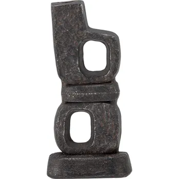 Bloomingville, Svícen na klasickou svíčku Sanah 19 cm černý - Formadore