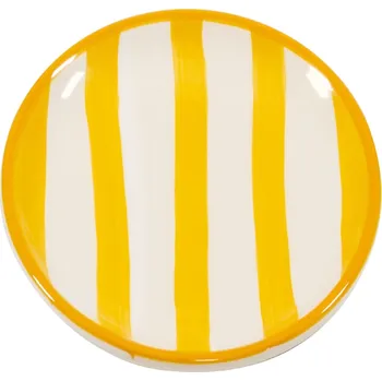 Talíř Zafferano, Talířek Lido Righe s pruhy 13 cm žlutý - Formadore