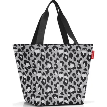 Úložný box Reisenthel, Taška Shopper s leopardím vzorem M šedá - Formadore