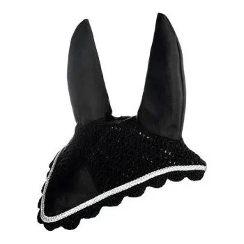 Vybavení pro koně Čabraka HKM černá se stříbrnou šnůrou Barva: černá/stříbrná, Velikost: COB