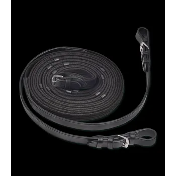 Waldhausen X-Line dlouhé kožené otěže Barva: černá, Velikost: 4 m