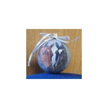 Vánoční dekorace Vánoční koule, baňka s motivem koní