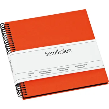 Foto Semikolon, Fotoalbum Uni Economy s černými stránkami malé oranžové - Formadore