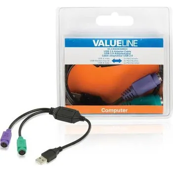 Kabel do PC VALUELINE VLCB60830B03 USB-2xPS2, 0,3m