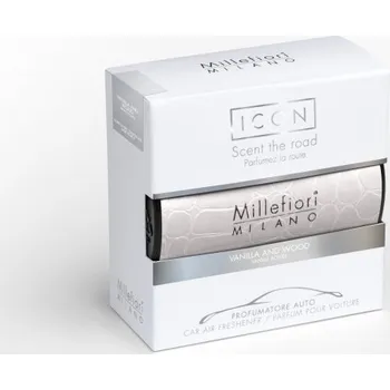 Vůně do auta Millefiori osvěžovač vzduchu ICON VANILLA & WOOD (Vanilka a dřevo)