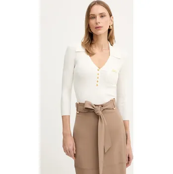 Halenka s příměsí hedvábí Elisabetta Franchi MK86B61E2 béžová 01X, vel. 40