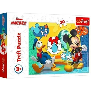 Puzzle Puzzle 30 Mickey Mouse a Veselý domeček Mickeyho Trefl