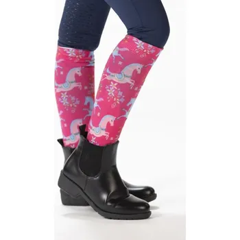 Vybavení pro jezdce HKM Pony Dream dětské jezdecké podkolenky Barva: růžová, Velikost: 30-34