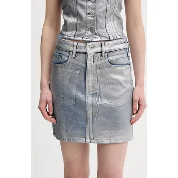 Dámská sukně Džínová sukně Karl Lagerfeld Jeans B1W12018 stříbrná SLJ, vel. S