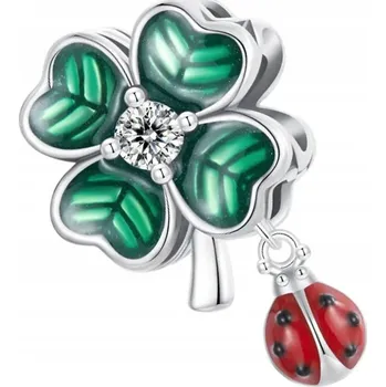 Přívěsek Charms Přívěsek Charms Čtyřlístek Beruška Stříbro 925 Charmsy Trusky