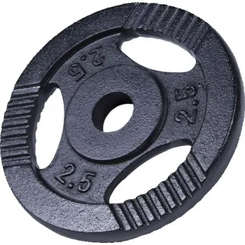 Gorilla Sports Litinový činkový kotouč, černý, 2,5 kg