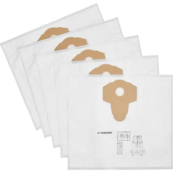 Sáček do vysavače PARKSIDE® Filtrační sáčky PFT 20 A1, 12 kusů / Filtrační sáčky z netkané textilie PVFT 20 A1, 5 kusů (filtrační sáčky z netkané textilie PVFT 20)