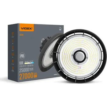 Svítidlo Svítidlo LED Podhledové bodové svítidlo Przemysłowa High Bay 150W 25000lm 5000K Neutrální 90° černá Závěsná IP65 Videx