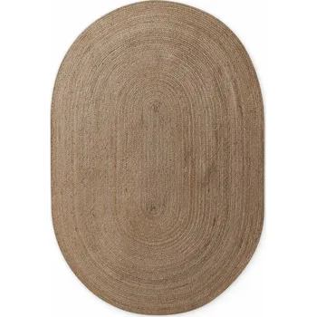 Koberec Kusový koberec Jute Braided 106006 Grey Brown ovál - doprava zdarma