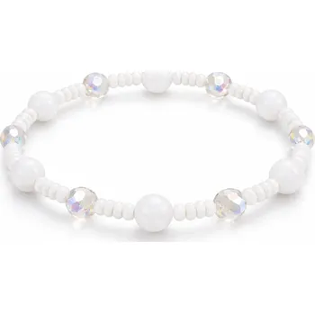 Náramek Bižuterní bílý náramek Nenneh