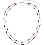 Stříbrný náhrdelník s granáty 12183.3