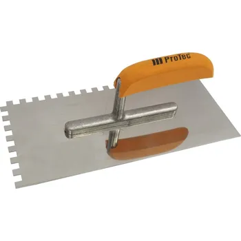 Zdenické nářadí Hladítko ProTec nerezové EURO zub 8mm s dřevěnou rukojetí 280x130mm