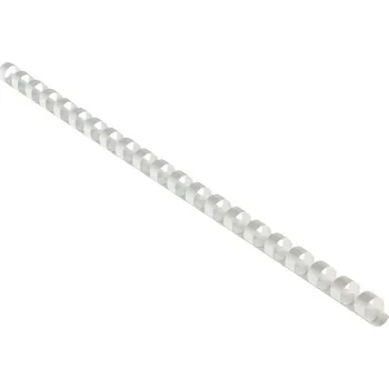Kancelářské potřeby EUROSUPPLIES plastové hřbety/ formát A4/ 12,5mm/ bílé/ 100 pack