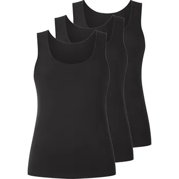 esmara® Dámské tílko XXL, 3 kusy (černá, 3XL(56/58))