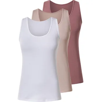 esmara® Dámské tílko, 3 kusy (růžová/bílá, XS(32/34))