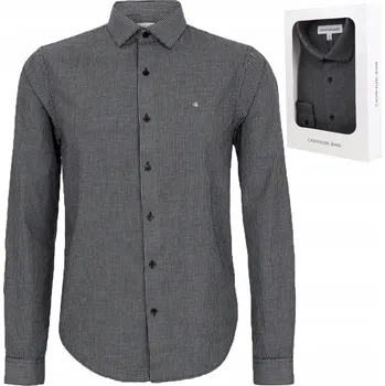 Pánská košile Calvin Klein pánská košile ležérní s dlouhým rukávem regular střih bavlna velikost S