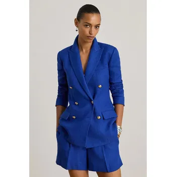 Dámské sako Sako s přídavkem lnu Lauren Ralph Lauren 200P03659 modrá 55X, vel. 40