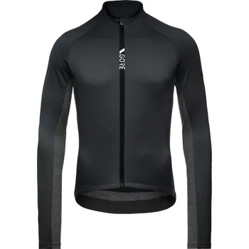 cyklistický dres pánský cyklistický dres GORE C5 Thermo Jersey black/terra grey - M