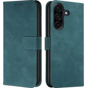 Pouzdro na mobilní telefon Kožené Pouzdro peněženka + 9H SKLO pro Samsung Galaxy A56 5G