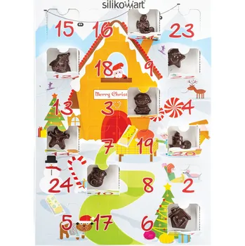 Vánoční dekorace Silikomart, Adventní kalendář DIY Gift Box Creative Xmas Countdown 2 ks - Formadore