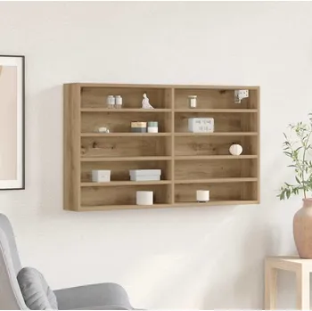 Vinotéka vidaXL Vitrína Artisanový dub 100 x 15 x 58 cm kompozitní dřevo [873905]