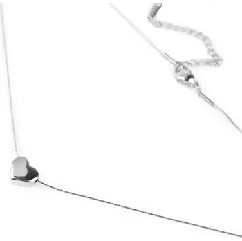 Náhrdelník Náhrdelník z nerezové oceli srdce Balení: 1 ks, Varianta: 1 stříbrná - 8596475613972