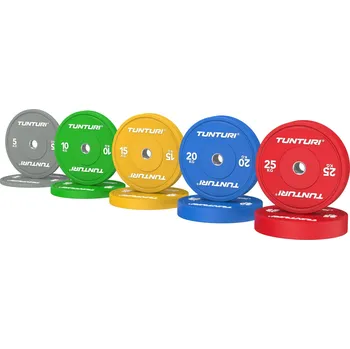 Set Olympijských Bumper kotoučů TUNTURI Platinum - 150 kg