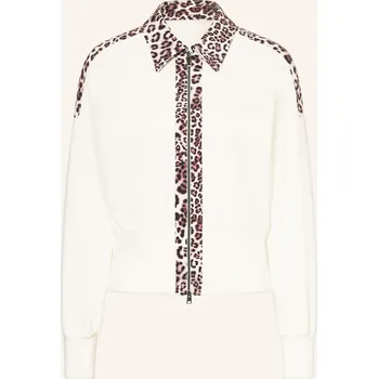 Dámská mikina Marc Cain Dámská Mikinová Bunda, bílá / starorůžová / černá, 42