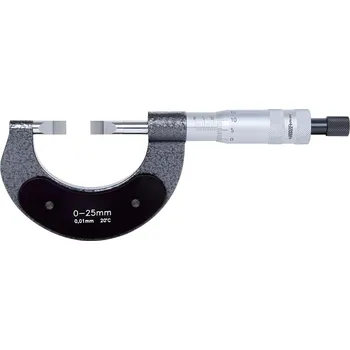 Mechanický mikrometr s čepelovými doteky INSIZE PLUS 3650 Rozsah: 0-25 mm