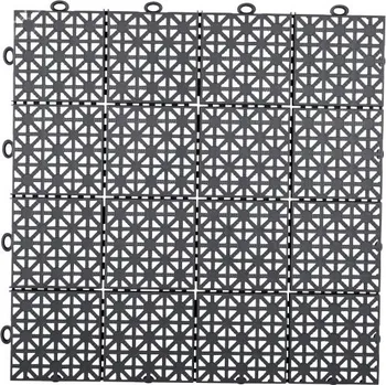 Plastová dlažba Mosolut Hestra, typ Floorcy, tmavě šedá