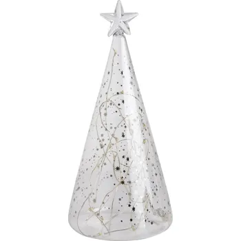 Svícen Raeder, Lampion LED Raeder, vánoční stromek, 22 cm, stříbrný - Formadore