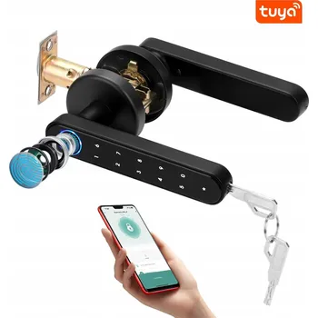 IP kamera Vnější klika Ikonka černá hliníková s otiskem prstu a heslem