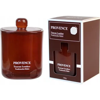 Svíčka Vonná svíčka ve skle PROVENCE 25 hodin tuscan kůže