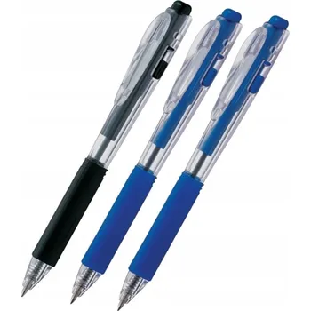 PENTEL BK437 Automatická Propiska 0,7 mm sada 3 ks ČERNÁ 2 x MODRÁ
