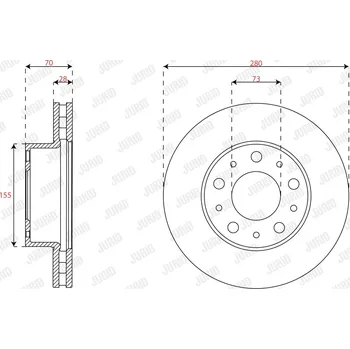 Brzdový kotouč Brzdový kotouč JURID 563716JC
