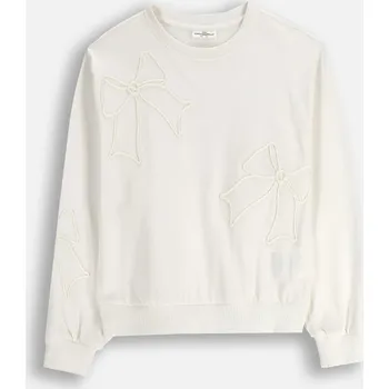 Dívčí mikina Dětská Mikina Ecru pro Dívky s Mašle, Velikost 128, Značka Coccodrillo ZC5